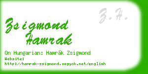 zsigmond hamrak business card