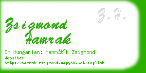 zsigmond hamrak business card